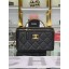 CHANEL HANDBAG Grained Calfskin&Gold-Tone Metal AP2805 black JK2511VI95