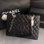 Chanel LE Boy Grand Shopping Tote Bag GST Black Cannage Pattern A50995 Silver JK5782yx89