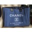 Chanel Medium Canvas Tote Shopping Bag A1679M Blue JK169UE80