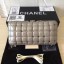 Chanel Minaudiere Metallic Lambskin & Ruthenium-Finish Metal 78985 grey JK4999nE34