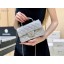 CHANEL mini flap bag with top handle AS2431 Silver JK3421mV18