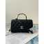 Chanel mini flap bag with top handle AS2478 Black JK3338DO87