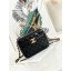 Chanel mini Shoulder Bag Lambskin & Gold-Tone Metal AS2179 black JK2318DV39