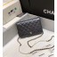 Chanel mini wallet on chain Gold-Tone Metal A84277 black JK3579xh67