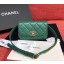 Chanel Original Sheepskin Leather Belt Bag Green 33866 Gold JK4486oK58