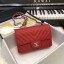 Chanel Small Classic Handbag Grained Calfskin & silver-Tone Metal A69900 red JK5063Qu69