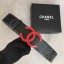 Chanel Wide leather belt with 53 mm CC4269 black JK653nE34