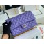 Cheap Fake Chanel Flap Shoulder Bag Original Sheepskin leather A1112 Purple JK3527BC48