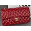 Fake Chanel 2.55 Series Double Flap Bag Red Original Patent Leather CF7024 Gold JK280Lh27