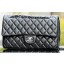 Fake Chanel 2.55 Series Flap Bag Black Sheepskin Leather A37586 Silver JK721ny77