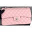 Fake Chanel 2.55 Series Flap Bag Pink Sheepskin Leather A06375 Silver JK657QF99