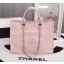 Fake Chanel Canvas Tote Shopping Bag 8099 pink JK5047tu77