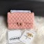 Fake Chanel Flap Shoulder Bag Original Deer leather A1112 pink gold chain JK5084Qv16