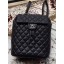 Fashion Chanel Sheepskin Leather Backpack A91121 Black JK56OM51