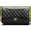 Imitation Chanel 2.55 Series Flap Bag Black Sheepskin Leather A1112 Silver JK715SU87