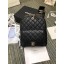 Luxury Chanel Grained Calfskin & Gold-Tone Metal backpack AS0004 black JK4898Px24