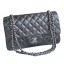 Replica Chanel 2.55 Series Bags Black Sheepskin Leather CHA1112 Silver JK984EO56