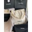 Replica CHANEL 22 HANDBAG Shiny Calfskin & Gold-Tone Metal AS3262 white&black JK2394BB13