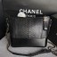 Replica Chanel Gabrielle Shoulder Bag Original Python Leather A93842 Black JK5413Ac56