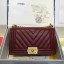 Replica Chanel Leboy Original caviar leather Shoulder Bag V67086 Wine gold chain JK5180zR45