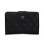 Replica Chanel Matelasse Bi-Fold Wallet Cannage Pattern A2621 Black JK1482Sf59