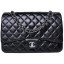 Replica Chanel Maxi Quilted Classic Flap Bag Black Sheepskin A58601 Silver JK681CQ60