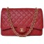 Replica Chanel Maxi Quilted Classic Flap Bag Burgundy Cannage Patterns A58601 Gold JK688YP94