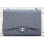 Replica Chanel Maxi Quilted Classic Flap Bag Grey Cannage Pattern A58601 Silver JK540ED66