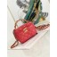 Replica Chanel mini Shoulder Bag Lambskin & Gold-Tone Metal AS2178 red JK2319YP94