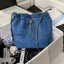 Replica Chanel small Drawstring Bag Denim AS3027 blue JK2536ED66