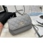 Replica Chanel small flap bag Calfskin & Gold-Tone Metal A93749 light gray JK2733sA83