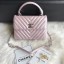 Replica Chanel Small Flap Bag with Top Handle B92236 Pink JK5070Ix66