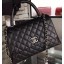 Replica Designer Chanel Shoulder Tote Bag Original Caviar Leather A7779 Black JK342Bb80