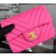 Replica Fashion Chanel Classic mini Flap Bag Chevron Sheepskin Leather A68748 Rose JK624HM85