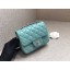 Replica Fashion Chanel Classic MINI Flap Bag original Sheepskin Leather A1115 Light blue silver chain JK5175HM85