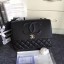 Replica Top Chanel Grained Calfskin & Silver-Tone Metal A91869 Black JK4806Vx24