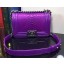 Top Boy Chanel Flap Shoulder Bag Snake Leather A67085 Purple JK427eo14