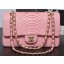 Top Chanel 2.55 Series Flap Bags Sakura Pink Original Python Leather A1112SA Gold JK373lE56