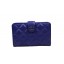 Top Chanel Matelasse Bi-Fold Wallet Original Cannage Pattern Leater CHA48667 Blue JK1522eo14