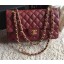 Top Quality Chanel Classic A36070 Burgundy Original Grain Leather Large Flap Bag Golden JK937JD63