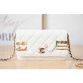 AAAAA Chanel SMALL FLAP BAG AP2508 white JK2865aM93