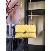 Best Chanel Flap Lambskin Shoulder Bag AS3011 yellow JK2793Ml87