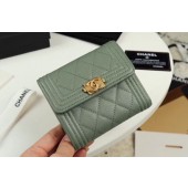 Best Replica Chanel Calfskin Leather & Gold-Tone Metal A80734 light green JK1239zU69