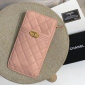 BOY CHANEL Calfskin Leather Card packet AP1482 pink JK1173dw37