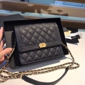 Boy chanel clutch with chain A84433 black JK4858vm49