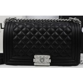 Boy Chanel Flap Bag Original Calfskin Leather A67025 Black JK819iZ66