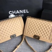 Boy Chanel Flap Bags Original Sheepskin Leather A67088 Apricot JK5499uk46