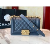 Boy Chanel Flap Shoulder Bag Leather A67085 blue JK4604rJ28