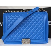 Boy Chanel Flap Shoulder Bag Original Sheepskin Leather A67087 Blue JK520cf57