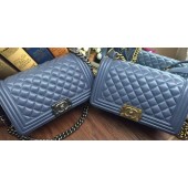 Boy Chanel Flap Shoulder Bag Sheepskin Leather A67086 Light Blue JK779Rk60